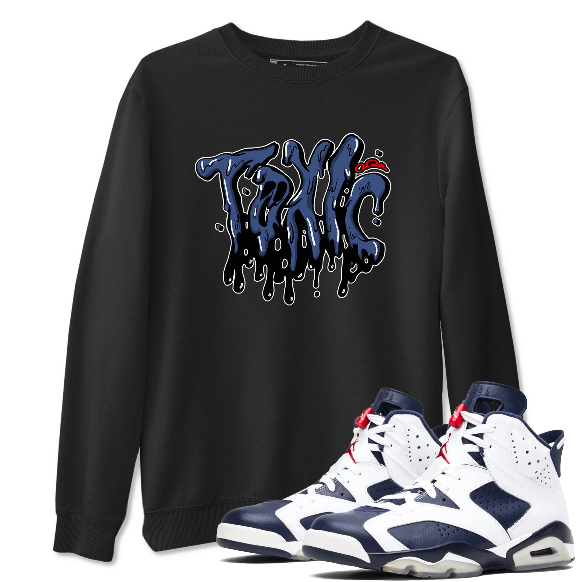 6s White And Midnight Navy shirts to match jordans Toxic sneaker match tees Air Jordan 6 White And Midnight Navy SNRT Sneaker Tees streetwear brand Black 1 unisex cotton tee