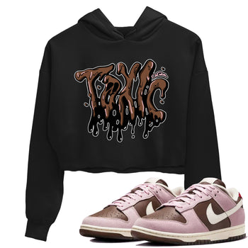 Dunk Cacao Wow And Pink Foam shirts to match jordans Toxic sneaker match tees Dunk Cacao Wow And Pink Foam SNRT Sneaker Tees streetwear brand Black 1 crop tee