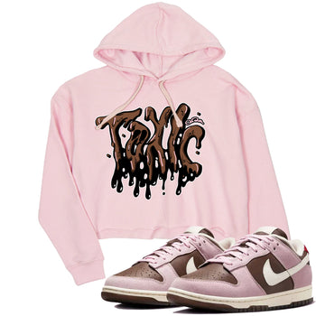 Dunk Cacao Wow And Pink Foam shirts to match jordans Toxic sneaker match tees Dunk Cacao Wow And Pink Foam SNRT Sneaker Tees streetwear brand Pink 1 crop tee