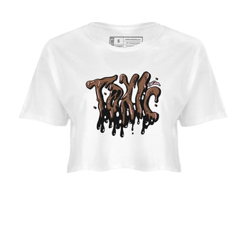 Dunk Cacao Wow And Pink Foam shirts to match jordans Toxic sneaker match tees Dunk Cacao Wow And Pink Foam SNRT Sneaker Tees streetwear brand White 2 crop tee