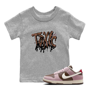 Dunk Cacao Wow And Pink Foam shirts to match jordans Toxic sneaker match tees Dunk Cacao Wow And Pink Foam SNRT Sneaker Tees streetwear brand Baby and Youth Heather Grey 1 cotton tee