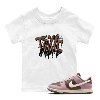 Dunk Cacao Wow And Pink Foam shirts to match jordans Toxic sneaker match tees Dunk Cacao Wow And Pink Foam SNRT Sneaker Tees streetwear brand Baby and Youth White 1 cotton tee