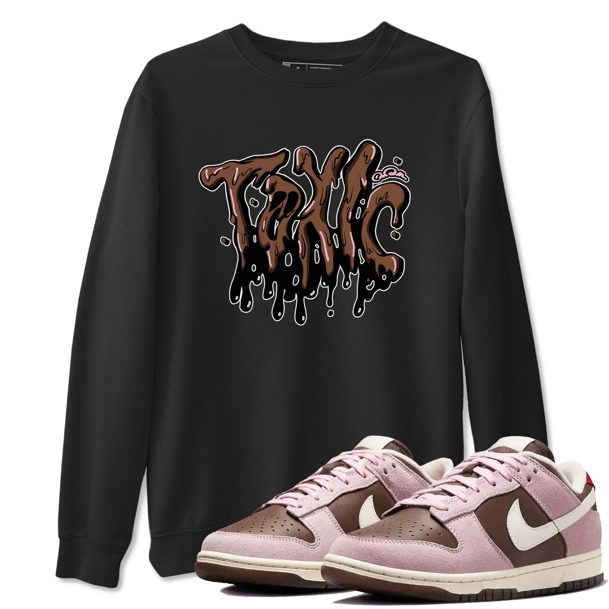 Dunk Cacao Wow And Pink Foam shirts to match jordans Toxic sneaker match tees Dunk Cacao Wow And Pink Foam SNRT Sneaker Tees streetwear brand Black 1 unisex cotton tee