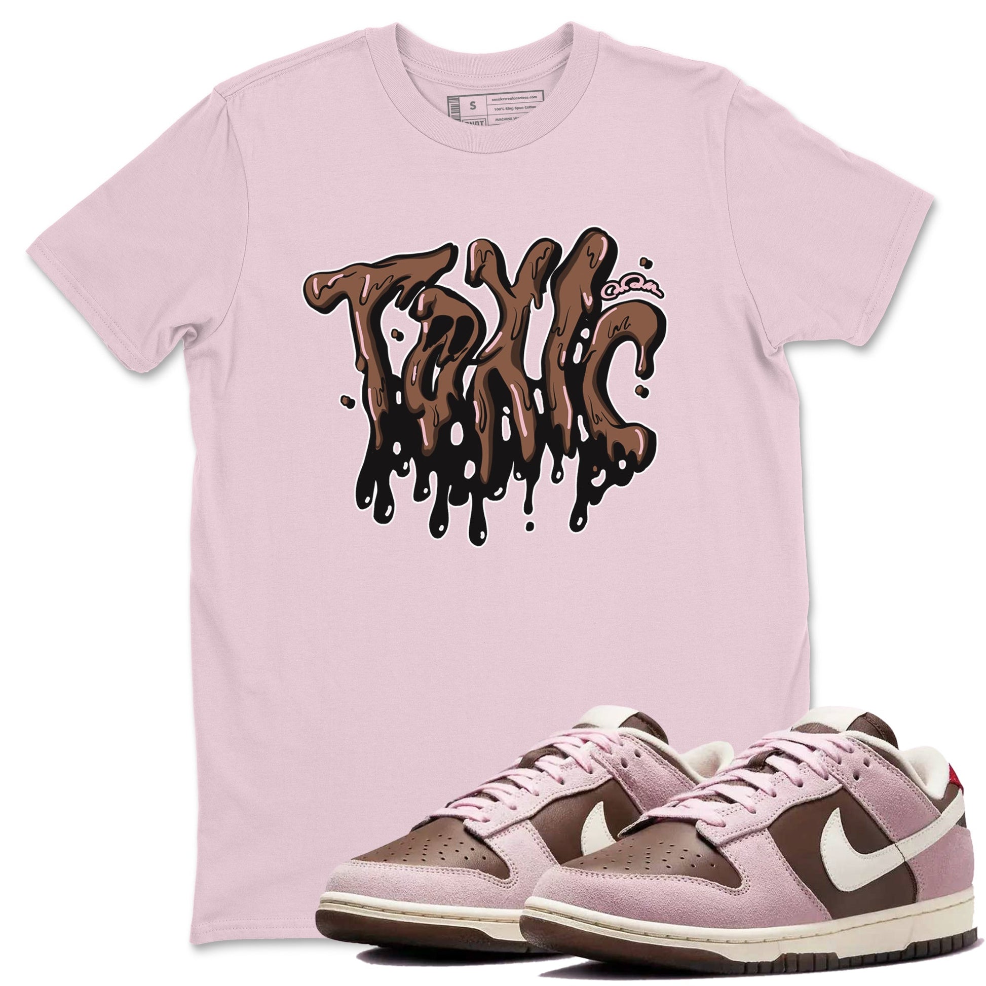 Dunk Cacao Wow And Pink Foam shirts to match jordans Toxic sneaker match tees Dunk Cacao Wow And Pink Foam SNRT Sneaker Tees streetwear brand Pink 1 unisex cotton tee