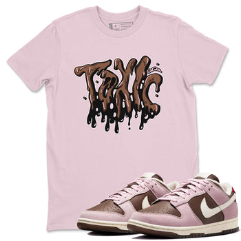 Dunk Cacao Wow And Pink Foam shirts to match jordans Toxic sneaker match tees Dunk Cacao Wow And Pink Foam SNRT Sneaker Tees streetwear brand Pink 1 unisex cotton tee