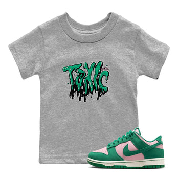Dunk Low Medium Soft Pink Malachite shirt to match jordans Toxic sneaker tees Dunk Medium Soft Pink Malachite SNRT sneaker release tees baby toddler Heather Grey 1 cotton Shirt