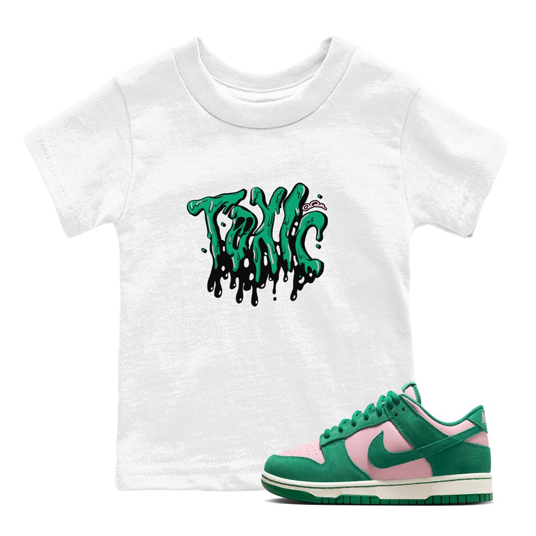 Dunk Low Medium Soft Pink Malachite shirt to match jordans Toxic sneaker tees Dunk Medium Soft Pink Malachite SNRT sneaker release tees baby toddler White 1 cotton Shirt