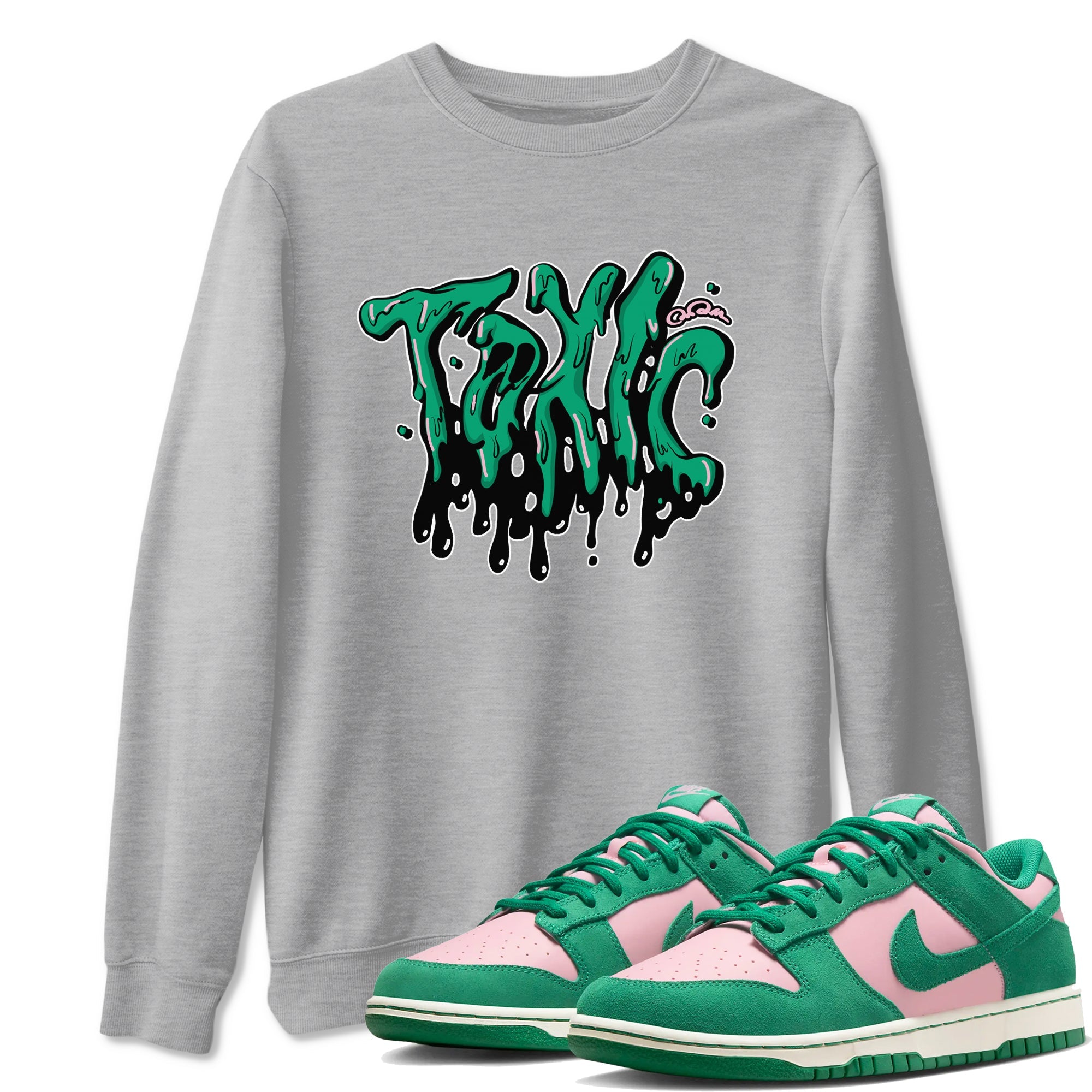 Dunk Low Medium Soft Pink Malachite shirt to match jordans Toxic sneaker tees Dunk Medium Soft Pink Malachite SNRT Sneaker Release Tees unisex cotton Heather Grey 1 crew neck shirt