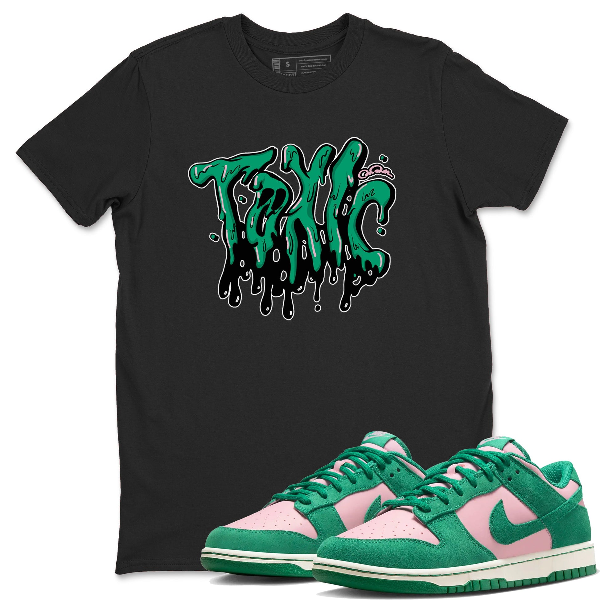 Dunk Low Medium Soft Pink Malachite shirt to match jordans Toxic sneaker tees Dunk Medium Soft Pink Malachite SNRT Sneaker Release Tees unisex cotton Black 1 crew neck shirt