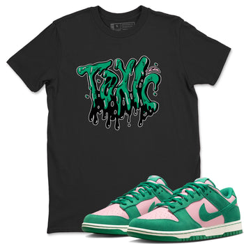 Dunk Low Medium Soft Pink Malachite shirt to match jordans Toxic sneaker tees Dunk Medium Soft Pink Malachite SNRT Sneaker Release Tees unisex cotton Black 1 crew neck shirt