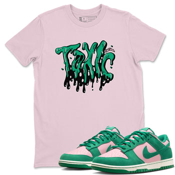 Dunk Low Medium Soft Pink Malachite shirt to match jordans Toxic sneaker tees Dunk Medium Soft Pink Malachite SNRT Sneaker Release Tees unisex cotton Pink 1 crew neck shirt