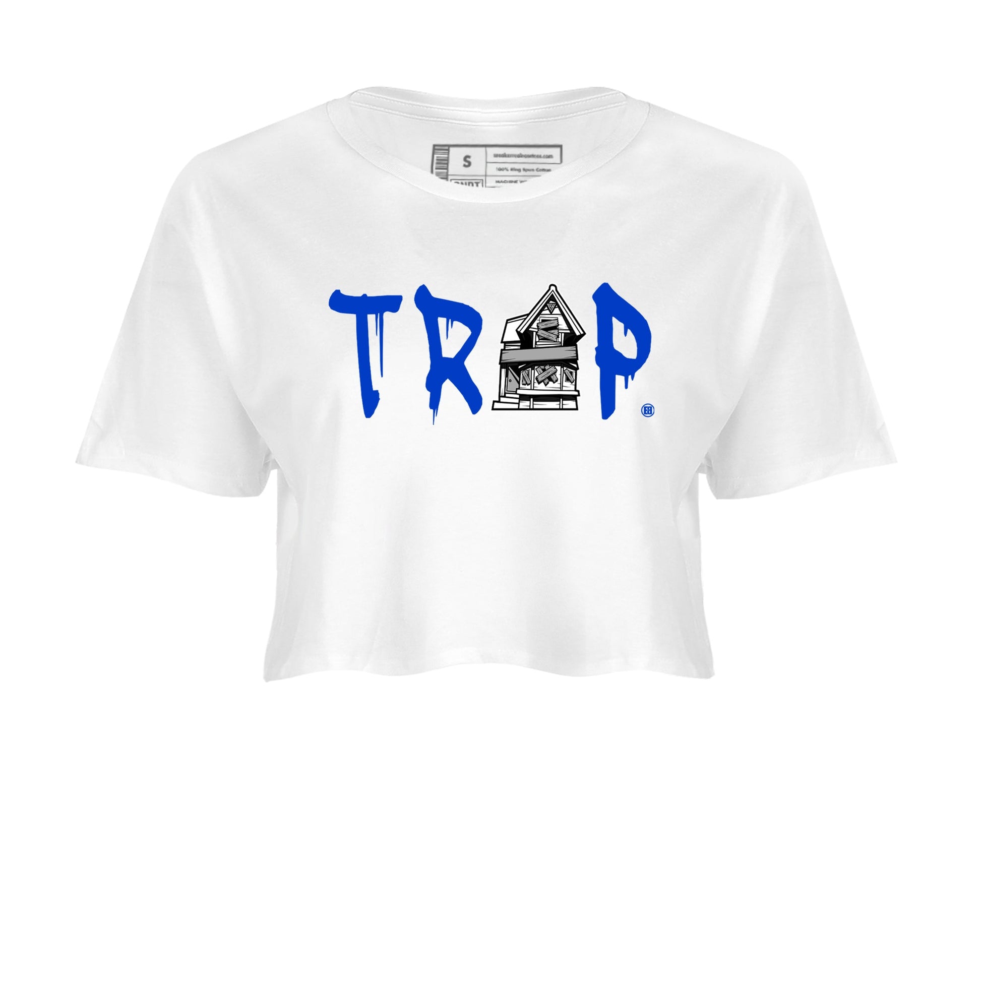 12s Blueberry shirts to match jordans Trap House sneaker match tees Air Jordan 12 White Game Royal match shoes to clothes SNRT Sneaker Tees unisex cotton White 2 crop tee