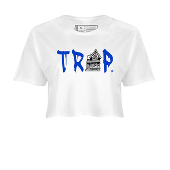 12s Blueberry shirts to match jordans Trap House sneaker match tees Air Jordan 12 White Game Royal match shoes to clothes SNRT Sneaker Tees unisex cotton White 2 crop tee