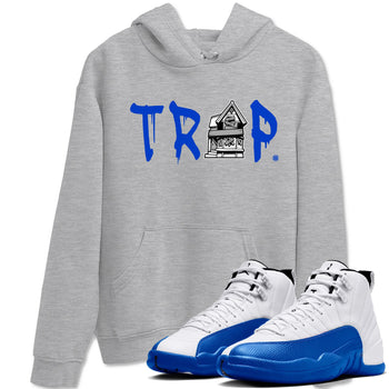 12s Blueberry shirts to match jordans Trap House sneaker match tees Air Jordan 12 White Game Royal match shoes to clothes SNRT Sneaker Tees unisex cotton Heather Grey 1 shirts
