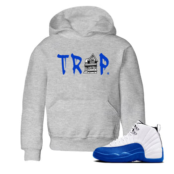 12s Blueberry shirts to match jordans Trap House sneaker match tees Air Jordan 12 White Game Royal match shoes to clothes SNRT Sneaker Tees Youth Baby Heather Grey 1 tee