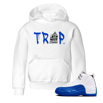 12s Blueberry shirts to match jordans Trap House sneaker match tees Air Jordan 12 White Game Royal match shoes to clothes SNRT Sneaker Tees Youth Baby White 1 tee