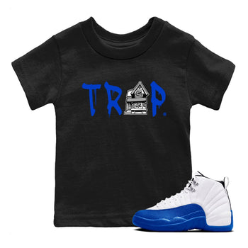 12s Blueberry shirts to match jordans Trap House sneaker match tees Air Jordan 12 White Game Royal match shoes to clothes SNRT Sneaker Tees Youth Baby Black 1 tee