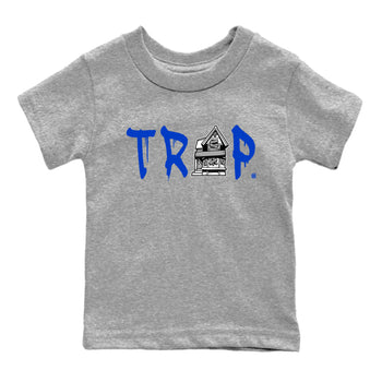 12s Blueberry shirts to match jordans Trap House sneaker match tees Air Jordan 12 White Game Royal match shoes to clothes SNRT Sneaker Tees Youth Baby Heather Grey 2 tee