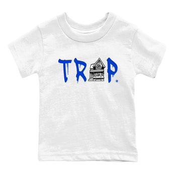 12s Blueberry shirts to match jordans Trap House sneaker match tees Air Jordan 12 White Game Royal match shoes to clothes SNRT Sneaker Tees Youth Baby White 2 tee