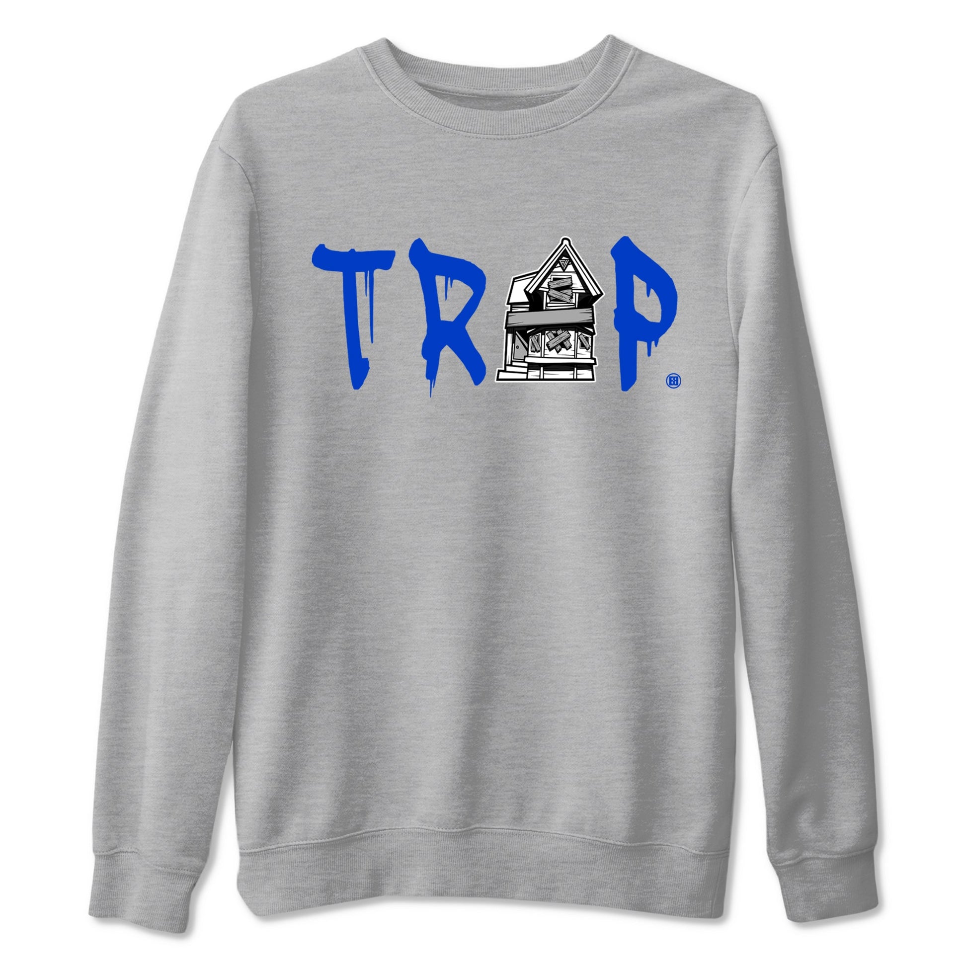12s Blueberry shirts to match jordans Trap House sneaker match tees Air Jordan 12 White Game Royal match shoes to clothes SNRT Sneaker Tees unisex cotton Heather Grey 2 shirts