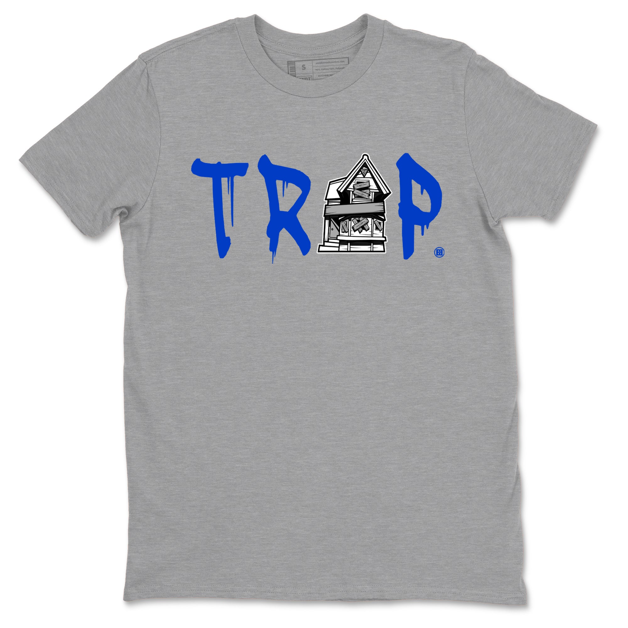 12s Blueberry shirts to match jordans Trap House sneaker match tees Air Jordan 12 White Game Royal match shoes to clothes SNRT Sneaker Tees unisex cotton Heather Grey 2 shirts