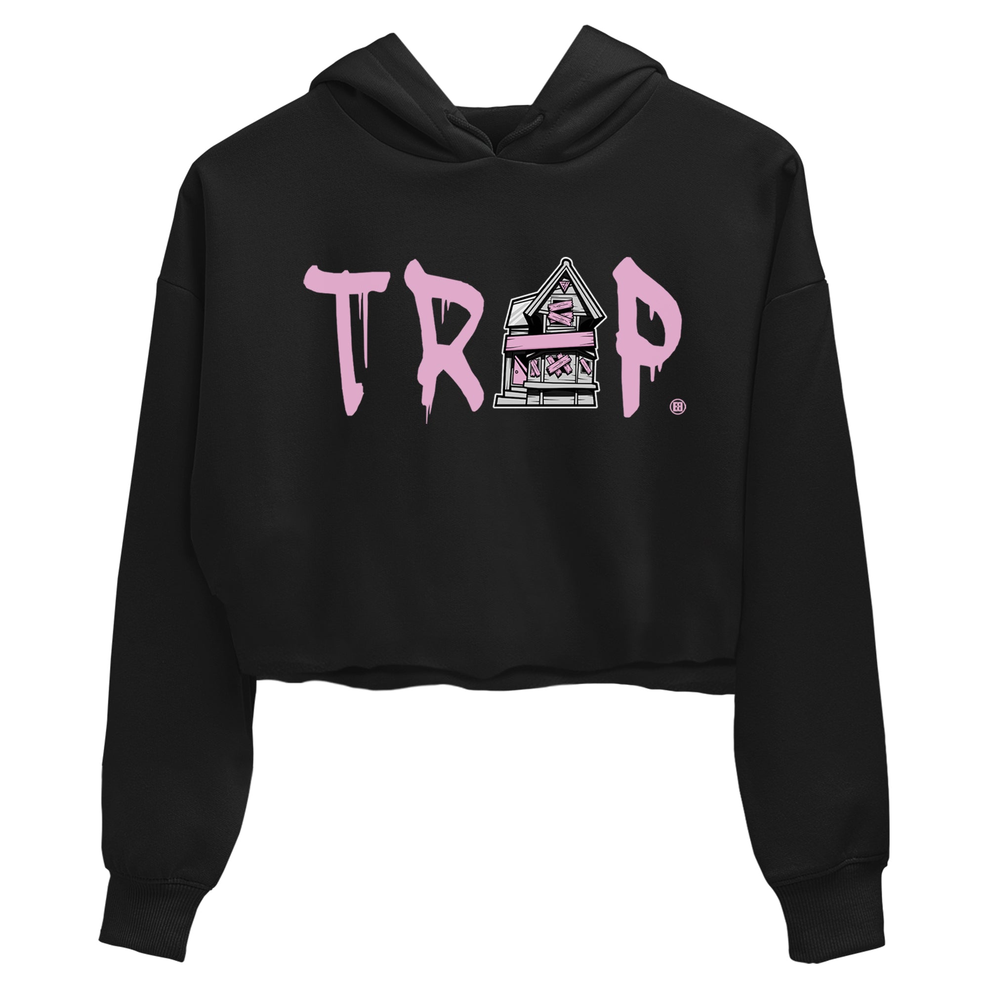 4s Retro Orchid shirts to match jordans Trap House sneaker match tees Air Jordan 4 WMNS Orchid match shoes to clothes SNRT Sneaker Tees unisex cotton Black 2 crop tee
