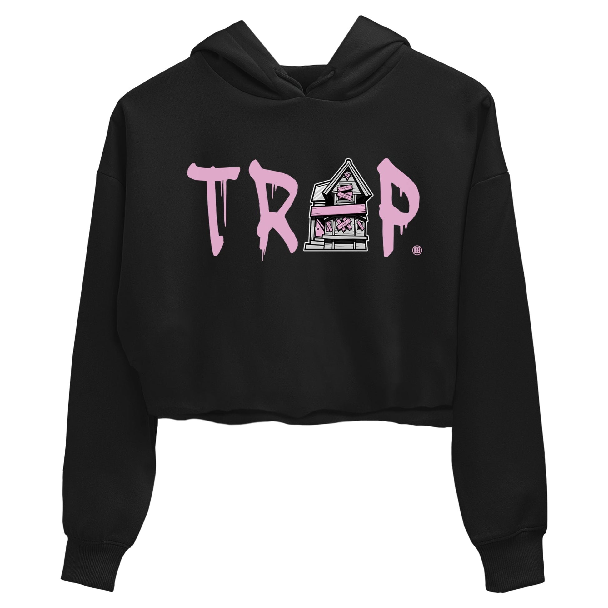 4s Retro Orchid shirts to match jordans Trap House sneaker match tees Air Jordan 4 WMNS Orchid match shoes to clothes SNRT Sneaker Tees unisex cotton Black 2 crop tee