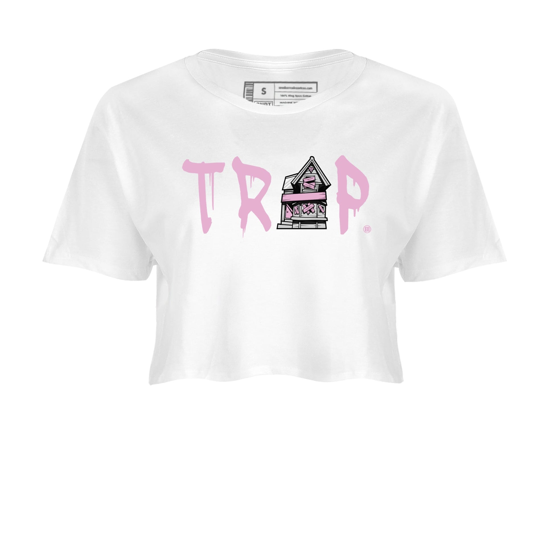 4s Retro Orchid shirts to match jordans Trap House sneaker match tees Air Jordan 4 WMNS Orchid match shoes to clothes SNRT Sneaker Tees unisex cotton White 2 crop tee