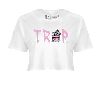 4s Retro Orchid shirts to match jordans Trap House sneaker match tees Air Jordan 4 WMNS Orchid match shoes to clothes SNRT Sneaker Tees unisex cotton White 2 crop tee