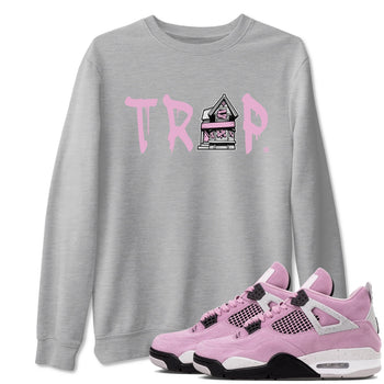 4s Retro Orchid shirts to match jordans Trap House sneaker match tees Air Jordan 4 WMNS Orchid match shoes to clothes SNRT Sneaker Tees unisex cotton Heather Grey 1 shirts