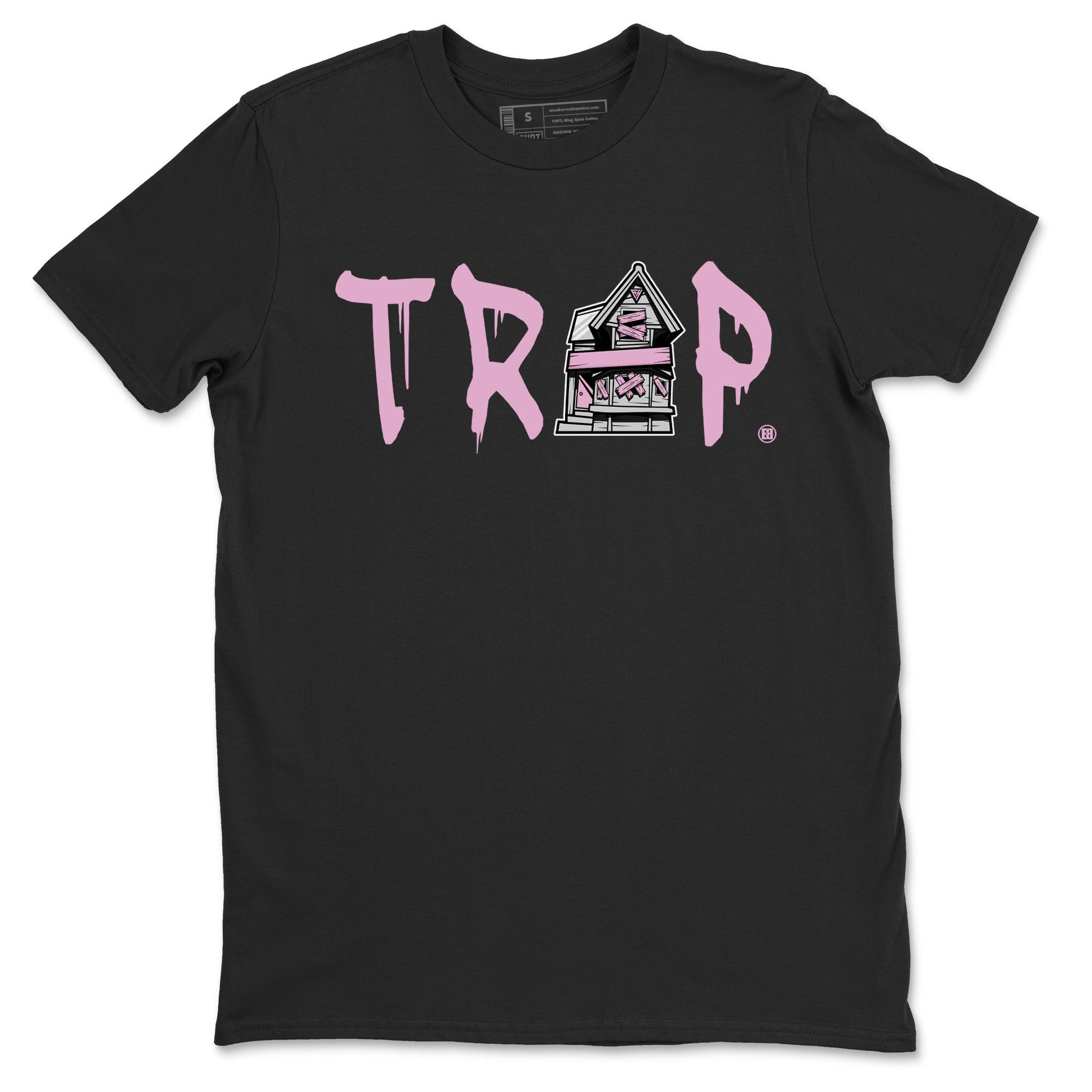 4s Retro Orchid shirts to match jordans Trap House sneaker match tees Air Jordan 4 WMNS Orchid match shoes to clothes SNRT Sneaker Tees unisex cotton Black 2 shirts