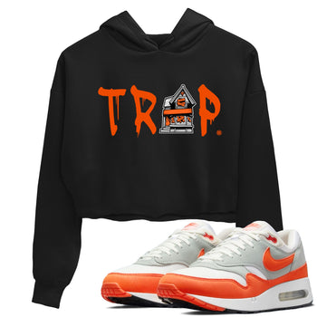 Air Max 1 OG '86 'Summit White and Cosmic Clay shirts to match jordans Trap House sneaker match tees Air Max 1 Cosmic Clay match shoes to clothes SNRT Sneaker Tees unisex cotton Black 1 crop tee