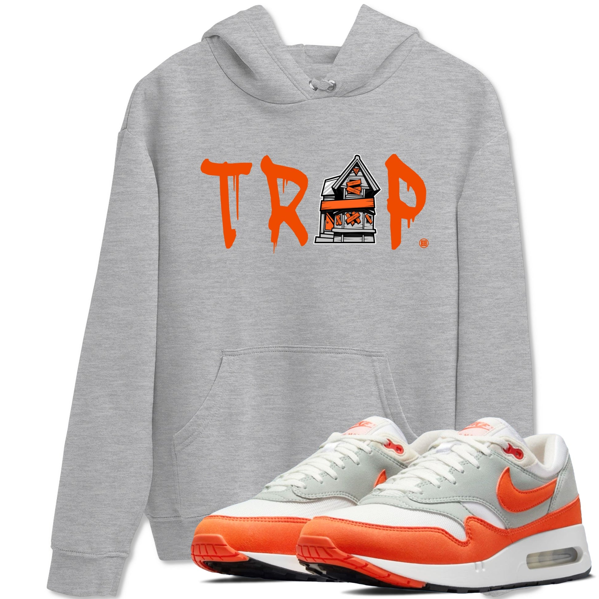 Air Max 1 OG '86 'Summit White and Cosmic Clay shirts to match jordans Trap House sneaker match tees Air Max 1 Cosmic Clay match shoes to clothes SNRT Sneaker Tees unisex cotton Heather Grey 1 shirts