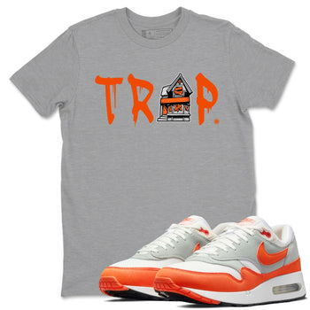 Air Max 1 OG '86 'Summit White and Cosmic Clay shirts to match jordans Trap House sneaker match tees Air Max 1 Cosmic Clay match shoes to clothes SNRT Sneaker Tees unisex cotton Heather Grey 1 shirts