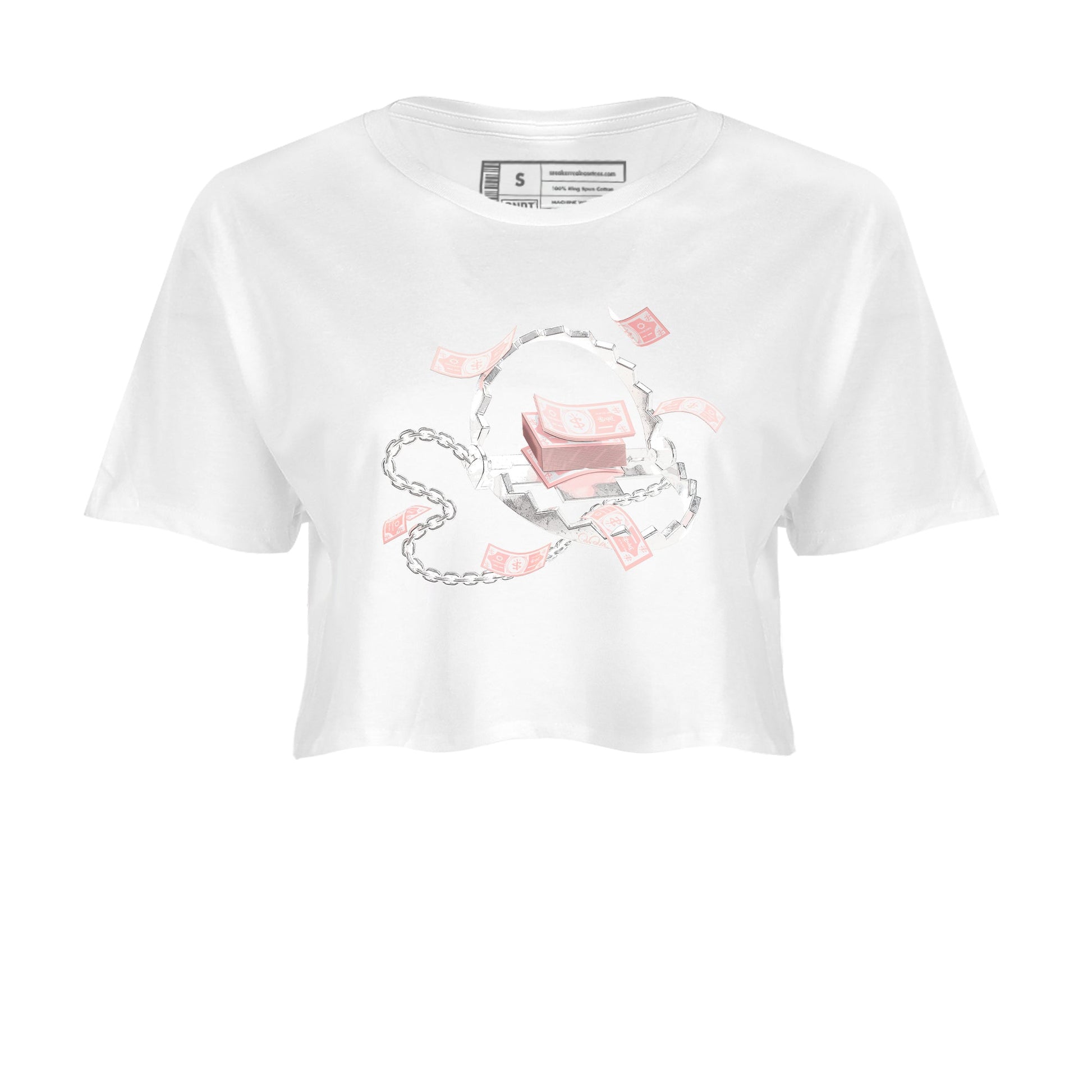 11s Legend Pink shirts to match jordans Trap Money sneaker match tees Air Jordan 11 Legend Pink SNRT Sneaker Tees streetwear brand White 2 crop tee
