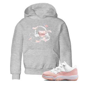 11s Legend Pink shirts to match jordans Trap Money sneaker match tees Air Jordan 11 Legend Pink SNRT Sneaker Tees streetwear brand Baby and Youth Heather Grey 1 cotton tee