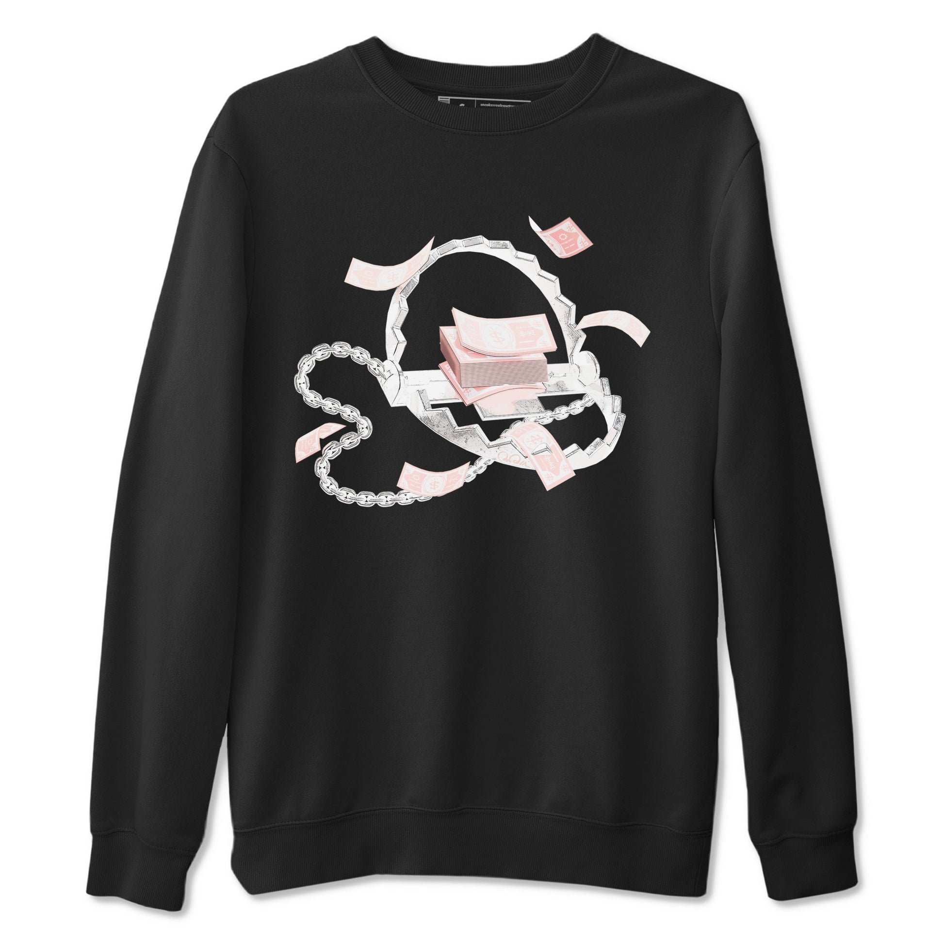 11s Legend Pink shirts to match jordans Trap Money sneaker match tees Air Jordan 11 Legend Pink SNRT Sneaker Tees streetwear brand Black 2 unisex cotton tee