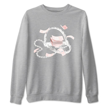 11s Legend Pink shirts to match jordans Trap Money sneaker match tees Air Jordan 11 Legend Pink SNRT Sneaker Tees streetwear brand Heather Grey 2 unisex cotton tee