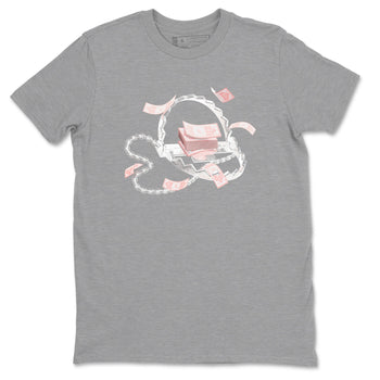 11s Legend Pink shirts to match jordans Trap Money sneaker match tees Air Jordan 11 Legend Pink SNRT Sneaker Tees streetwear brand Heather Grey 2 unisex cotton tee