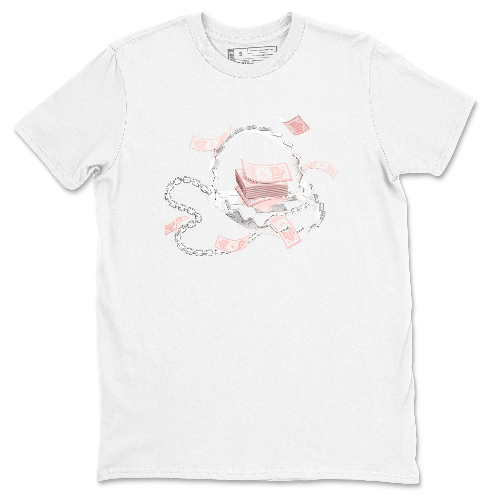 11s Legend Pink shirts to match jordans Trap Money sneaker match tees Air Jordan 11 Legend Pink SNRT Sneaker Tees streetwear brand White 2 unisex cotton tee