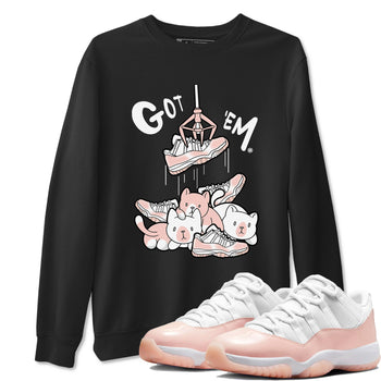 11s Legend Pink shirt to match jordans Treasure Hunter sneaker tees Air Jordan 11 Legend Pink SNRT Sneaker Release Tees unisex cotton Black 1 crew neck shirt