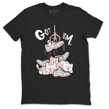 11s Legend Pink shirt to match jordans Treasure Hunter sneaker tees Air Jordan 11 Legend Pink SNRT Sneaker Release Tees unisex cotton Black 2 crew neck shirt