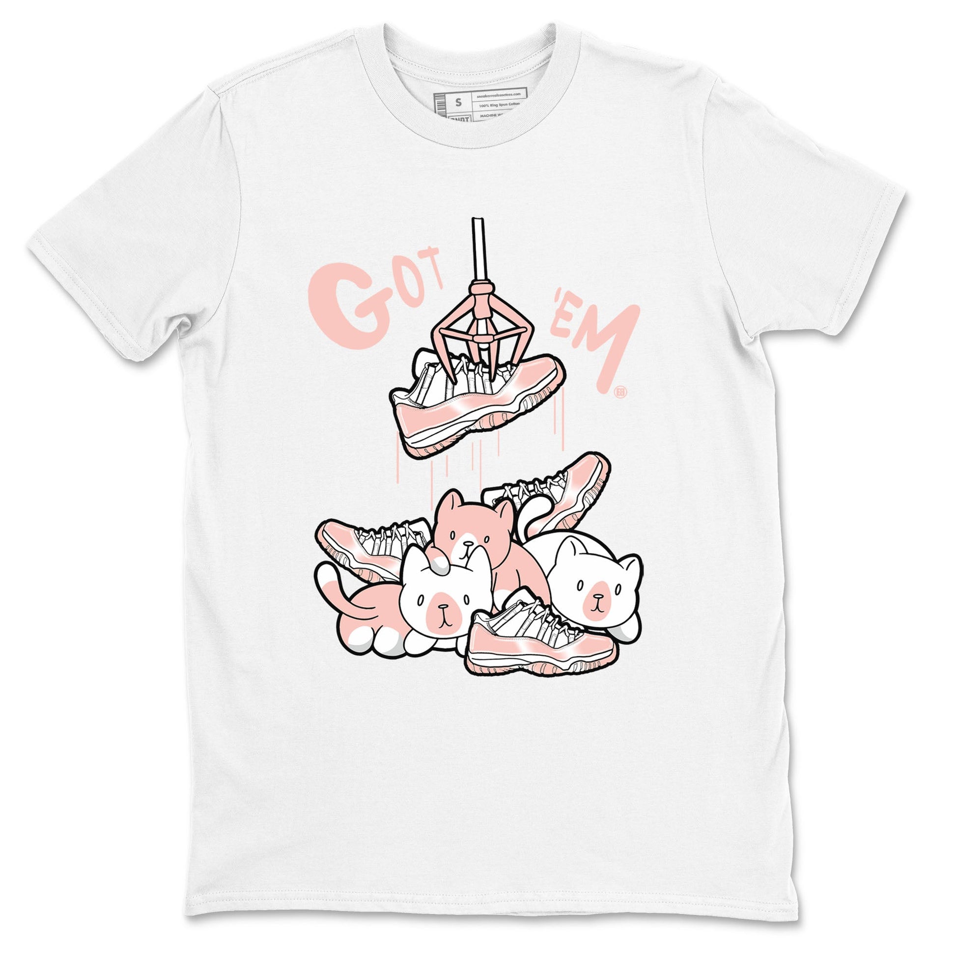 11s Legend Pink shirt to match jordans Treasure Hunter sneaker tees Air Jordan 11 Legend Pink SNRT Sneaker Release Tees unisex cotton White 2 crew neck shirt