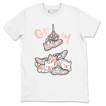 11s Legend Pink shirt to match jordans Treasure Hunter sneaker tees Air Jordan 11 Legend Pink SNRT Sneaker Release Tees unisex cotton White 2 crew neck shirt