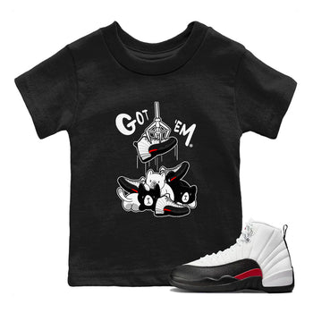 12s Taxi Flip shirt to match jordans Treasure Hunter sneaker tees Air Jordan 12 Taxi Flip SNRT sneaker release tees baby toddler Black 1 cotton Shirt