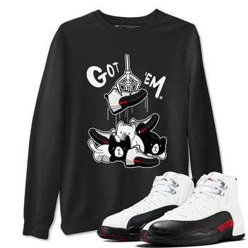 12s Taxi Flip shirt to match jordans Treasure Hunter sneaker tees Air Jordan 12 Taxi Flip SNRT Sneaker Release Tees unisex cotton Black 1 crew neck shirt