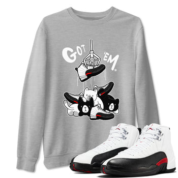 12s Taxi Flip shirt to match jordans Treasure Hunter sneaker tees Air Jordan 12 Taxi Flip SNRT Sneaker Release Tees unisex cotton Heather Grey 1 crew neck shirt