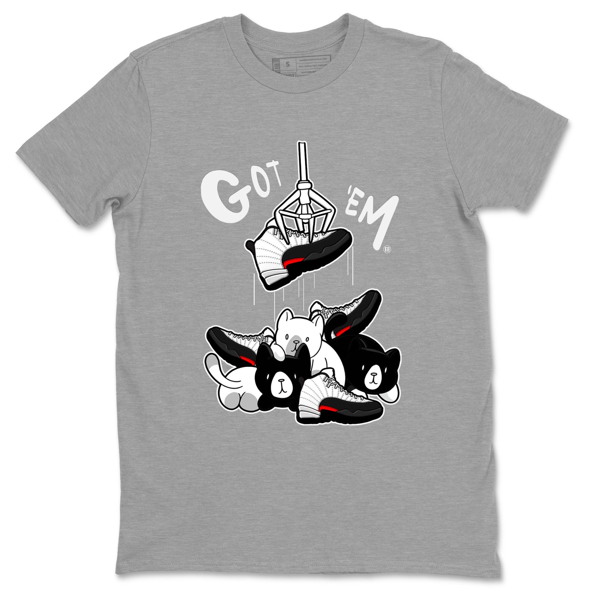 12s Taxi Flip shirt to match jordans Treasure Hunter sneaker tees Air Jordan 12 Taxi Flip SNRT Sneaker Release Tees unisex cotton Heather Grey 2 crew neck shirt