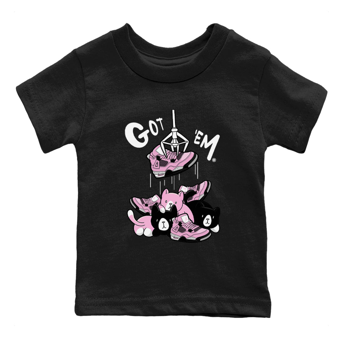 4s Retro Orchid shirts to match jordans Treasure Hunter sneaker match tees Air Jordan 4 WMNS Orchid match shoes to clothes SNRT Sneaker Tees Youth Baby Black 2 tee