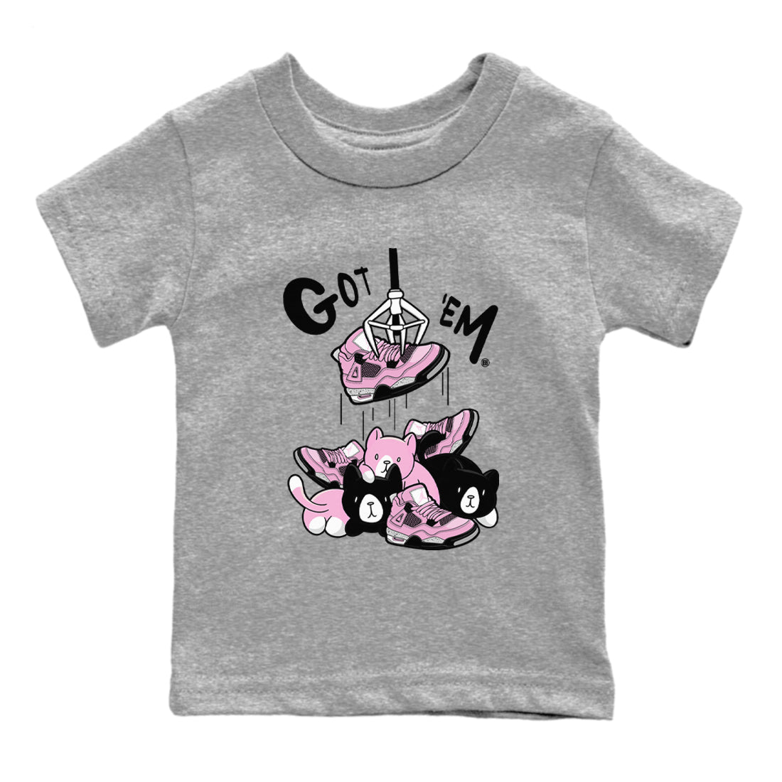 4s Retro Orchid shirts to match jordans Treasure Hunter sneaker match tees Air Jordan 4 WMNS Orchid match shoes to clothes SNRT Sneaker Tees Youth Baby Heather Grey 2 tee